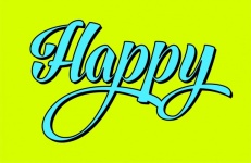 Text Of The Word Happy
