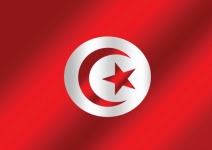 Tunézia zászló és a szív ikonra