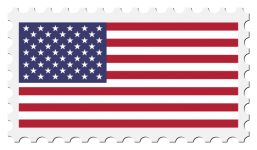 USA drapeau timbre-poste