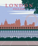 Cartel de viaje vintage Londres