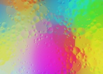 Waterdruppels olie regenboogkleuren