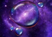 Wassertropfen Universum Sterne