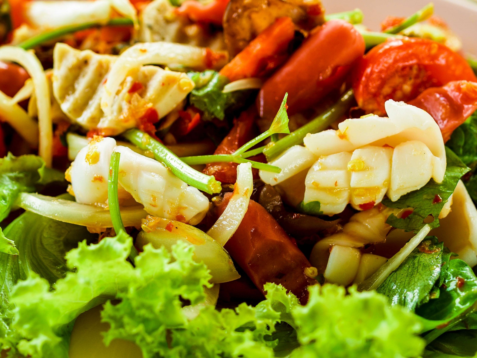 Thai Cuisine Yum Spicy Seafood Salad Free Stock Photo - Public Domain ...