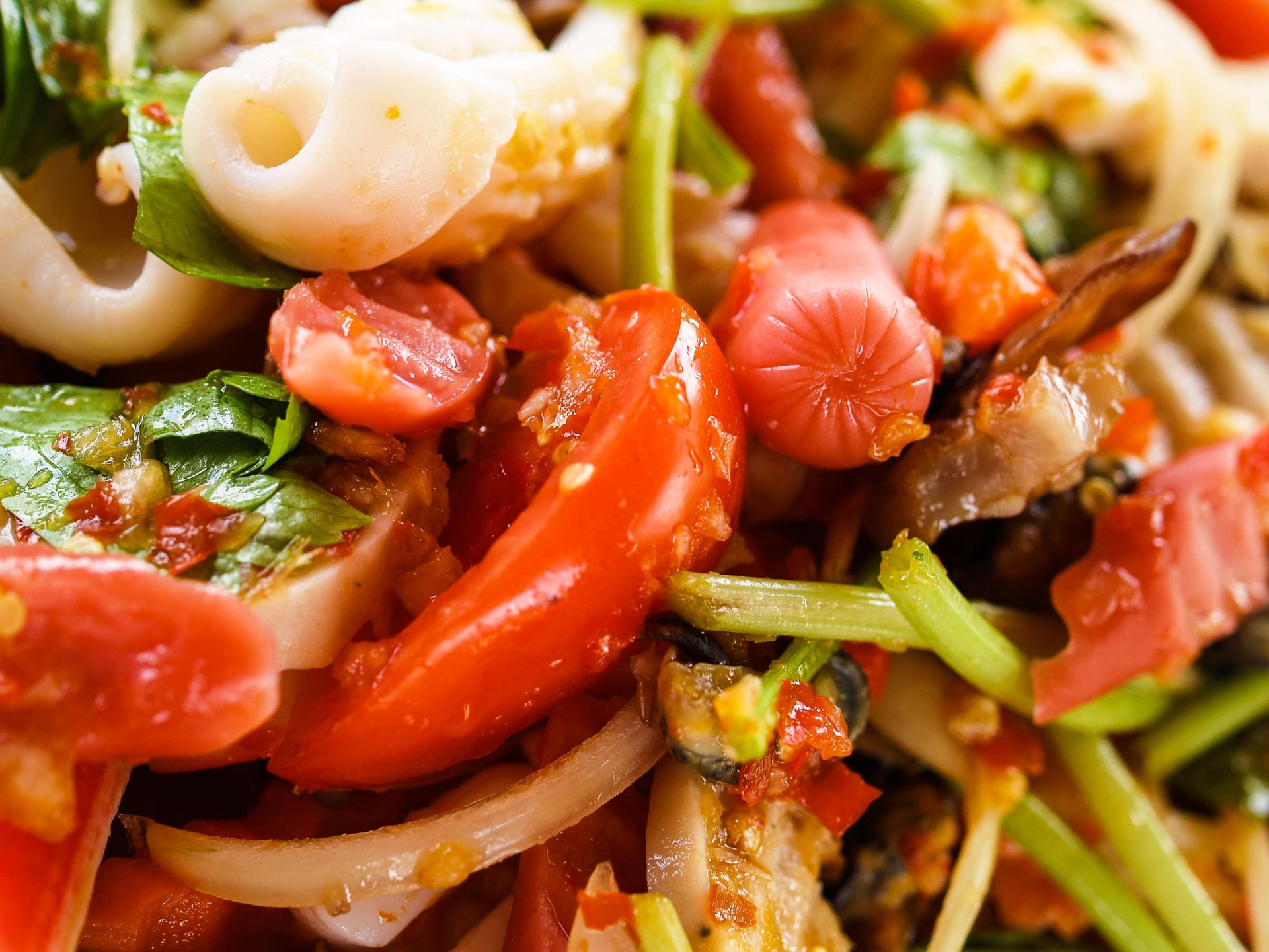 Thai Cuisine Yum Spicy Seafood Salad Free Stock Photo - Public Domain ...