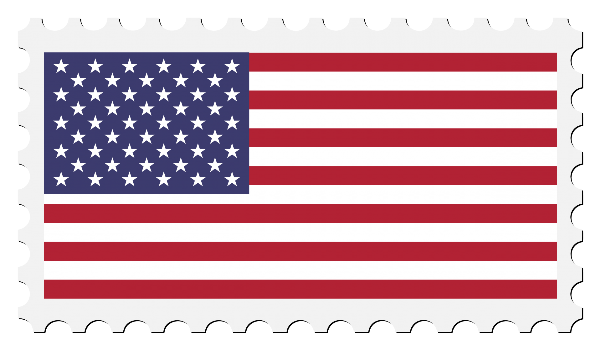 アメリカ国旗切手 無料画像 Public Domain Pictures