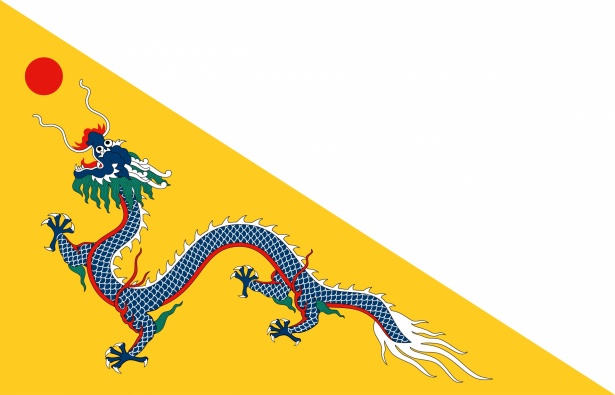chinese dragon vintage flag