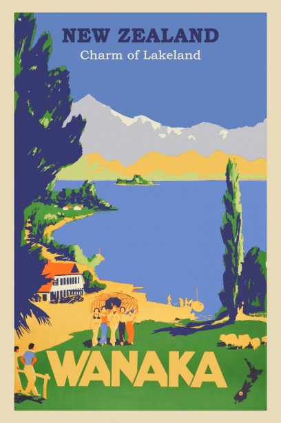 Vintage Travel Poster New Zealand #1-11x17 inches 