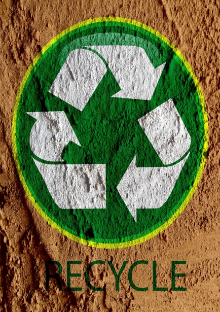 Símbolo de reciclagem na textura de pare Foto stock gratuita - Public  Domain Pictures