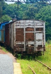 Abandoned coaches on old railway