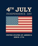 Cartel del día de la independencia ameri