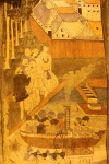 Oude boeddhistische tempel muurschilderi