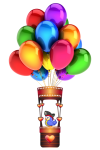 Tier Heißluftballon Farben