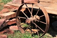 Antique Rusty Spoke Wheel