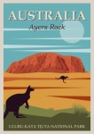 Austrália, poster das viagens de Uluru