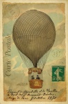 Cartão do vintage do passeio do balão