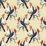 Birds Vintage Hintergrund Wallpaper