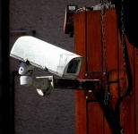 CCTV-camera en kettingen