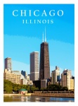Cartel de viaje de Chicago