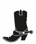 Clipart sylwetka kowbojskie buty