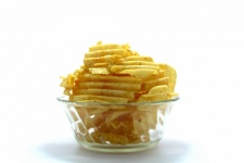 Delicious Potato Chips In Bowl