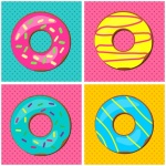 Donuts popart poster