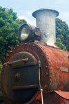 Front End Of Old Rusted Locomotive