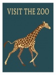Cartaz do jardim zoológico do girafa