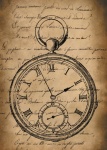 Ilustración de reloj de bolsillo vintage