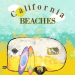 Kalifornien-Reiseplakat