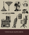 Conjunto victoriano vintage de cocina