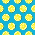 Fondo de patrón de rodajas de limón