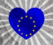Älska EU-flaggan Europeiska unionens fla
