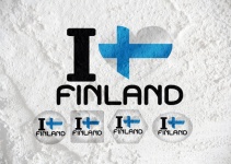 Love Finland Flag Sign Heart Symbol