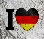 Love Germany flag sign heart symbol