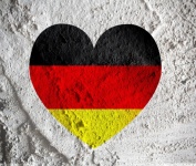 Amor Alemania bandera signo corazón símb