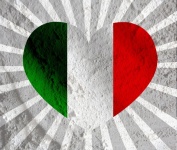 Love Italy Flag Sign Heart Symbol
