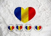 Szerelem Románia zászló jel szív szimból