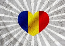Szerelem Románia zászló jel szív szimból