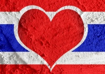 Amor Tailândia bandeira inscreva se símb