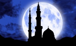 Moské masjid måne eid ramadan