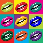 Boca lábios Pop Art