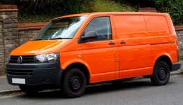 Orange Volkswagen Cargo Van