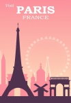 Paříž cestovní plakát