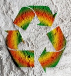 Recycle Symbol On Wall Texture