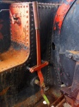 Red Lever Inside The Cab Of Train