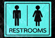 Ícone de banheiro e pictograma homem mul