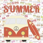 Retro VW Bus nyári poszter
