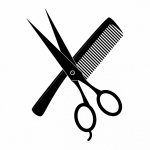 Clipart fryzjerski nożyczki grzebieniowe