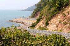 Sea and road in Chantaburi, Thailand