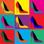 Schoenen Kleurrijke popart